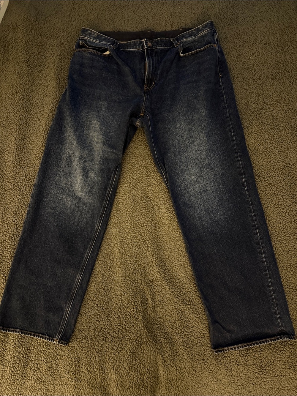 Lands' End Men's Straight-Leg Indigo Jeans